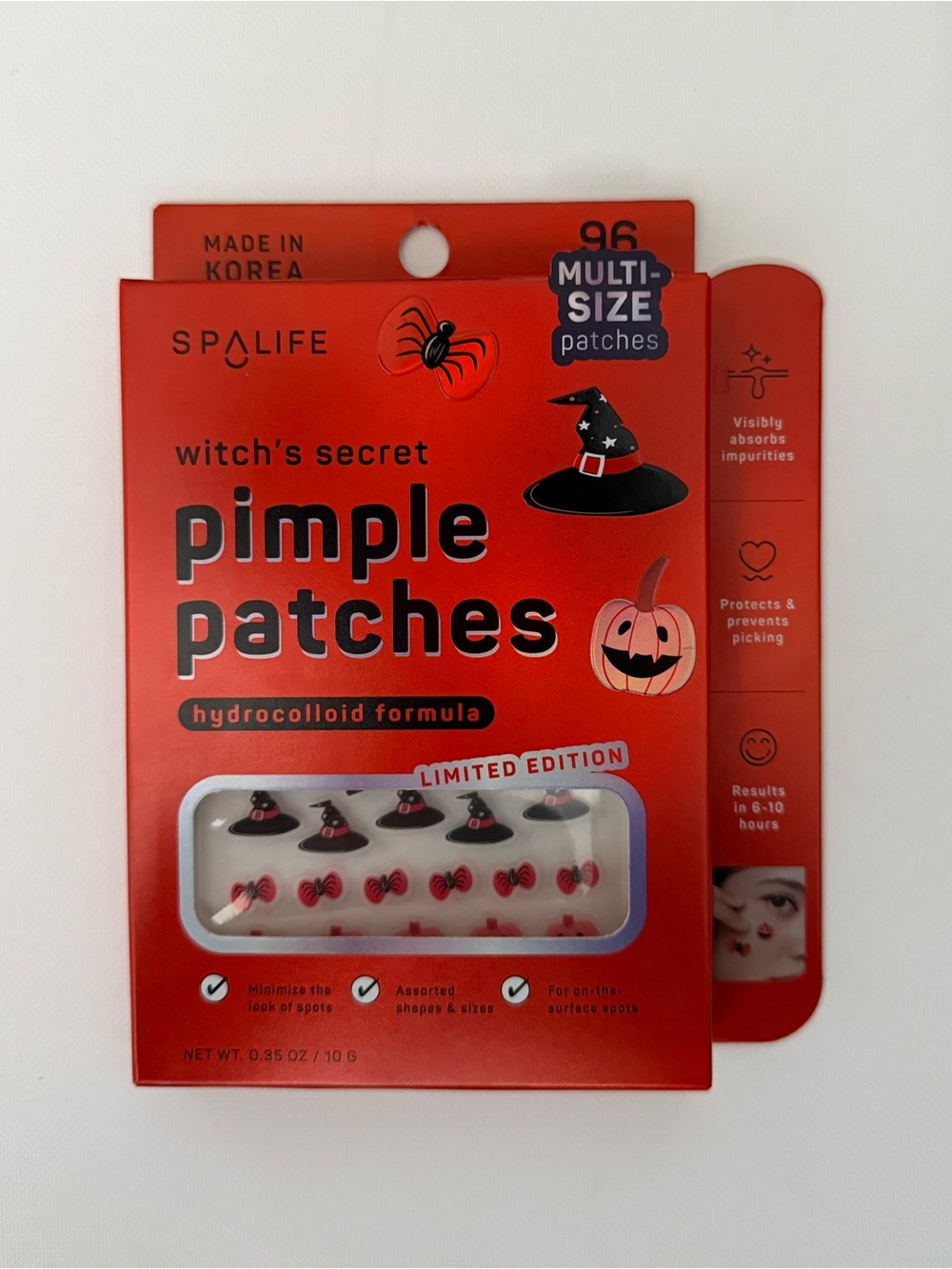 SpaLife Halloween Witch's Secret Pimple Patches - Red Limited Edition Brand New